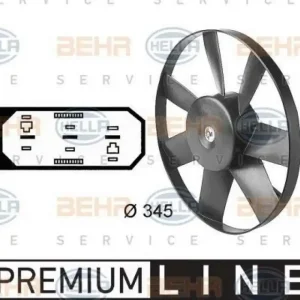 Zertifiziert HELLA Lüfter, Motorkühlung BEHR HELLA SERVICE *** PREMIUM LINE *** 8EW 009 144-581