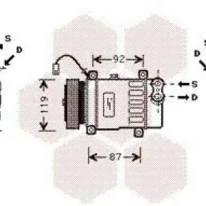 Abverkauf VAN WEZEL Kompressor, Klimaanlage 4000K036