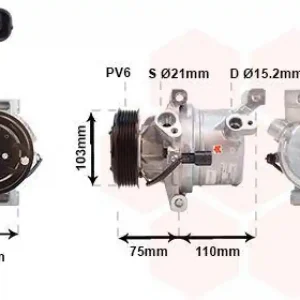 Zertifiziert VAN WEZEL Kompressor, Klimaanlage 1501K702