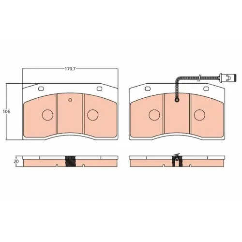 TRW Bremsbelagsatz, Scheibenbremse GDB5060 Nur Für Kurze Zeit