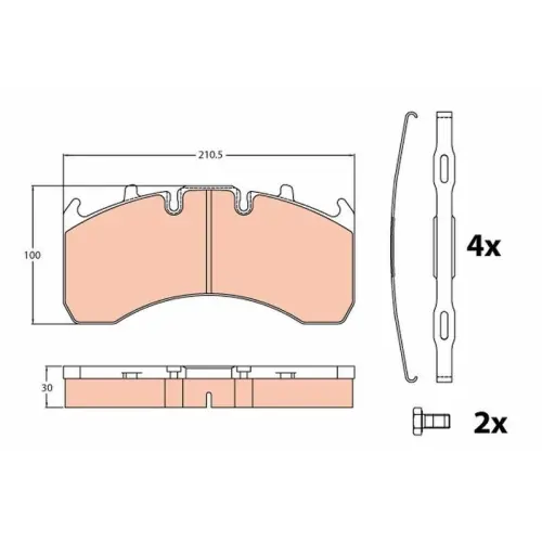 Finale Aktion TRW Bremsbelagsatz, Scheibenbremse GDB5098