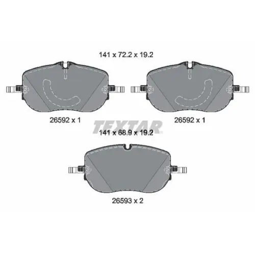 TEXTAR Bremsbelagsatz, Scheibenbremse Q+ 2659201 Markenware