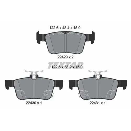 TEXTAR Bremsbelagsatz, Scheibenbremse Q+ 2242901 Kostenloser Rückversand