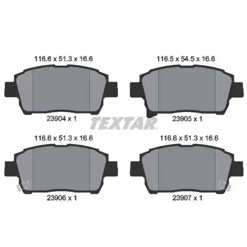 Rabatt TEXTAR Bremsbelagsatz, Scheibenbremse 2390401