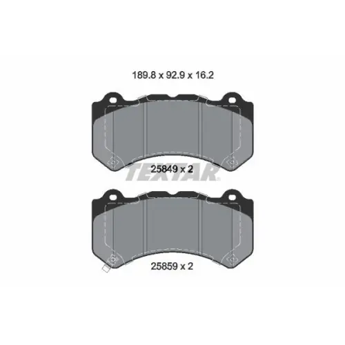 Beliebt TEXTAR Bremsbelagsatz, Scheibenbremse 2584901