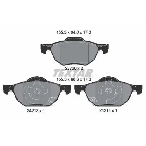 TEXTAR Bremsbelagsatz, Scheibenbremse Q+ 2372001 Heißes Angebot