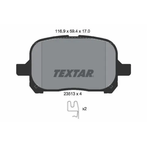 Nur Für Kurze Zeit TEXTAR Bremsbelagsatz, Scheibenbremse 2351302