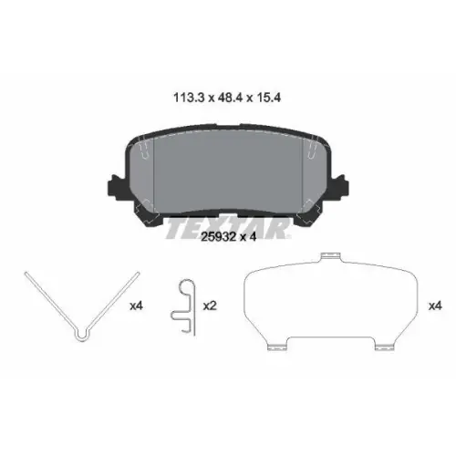 Nur Heute TEXTAR Bremsbelagsatz, Scheibenbremse 2593201