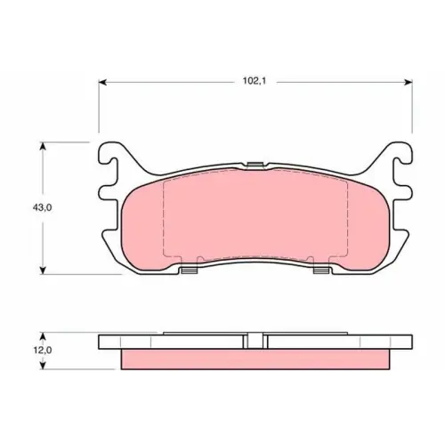 Beliebt TRW Bremsbelagsatz, Scheibenbremse GDB3319