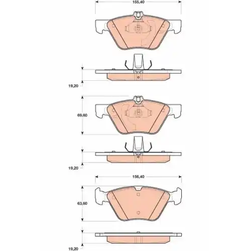 Knallerangebot TRW Bremsbelagsatz, Scheibenbremse GDB1815