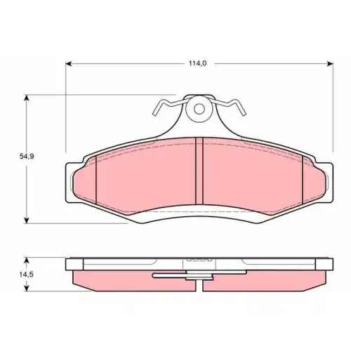Expressversand TRW Bremsbelagsatz, Scheibenbremse GDB3172