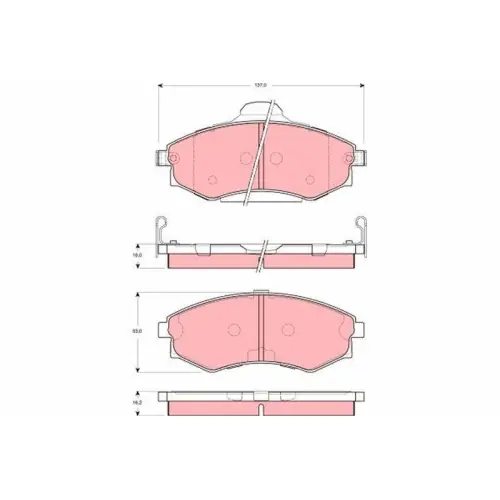 Jetzt Kaufen TRW Bremsbelagsatz, Scheibenbremse GDB3259