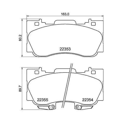 Aktuell HELLA Bremsbelagsatz, Scheibenbremse 8DB 355 040-671