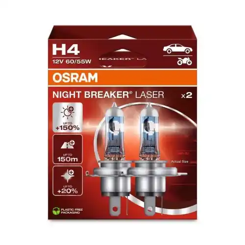 ams-OSRAM Glühlampe, Fernscheinwerfer NIGHT BREAKER® LASER 64193NL-2HB Nur Für Kurze Zeit